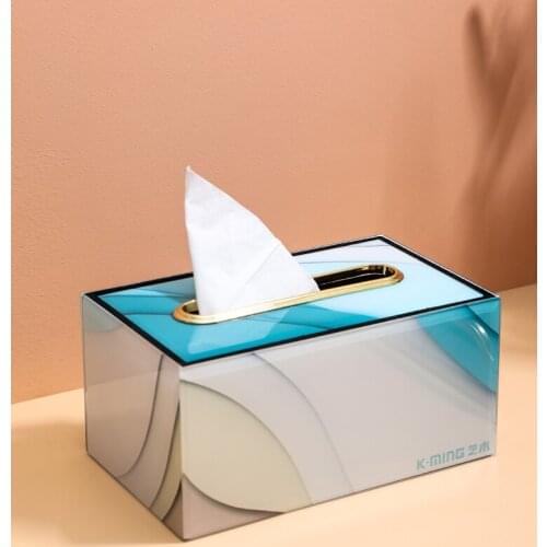 Multifunctional Paper Tissue Box Simple Modern Living Room Coffee Table Remote Storage Decoration Luxury Style Creative Nordic