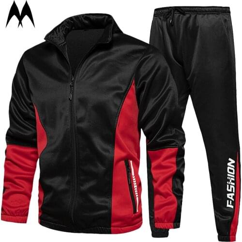 Mens Tracksuits 2020 New Men Clothing Set Zipper Jacket and Sweatpants Man Outfits Fashion Sweat Suits Male Joggers Sport Wear