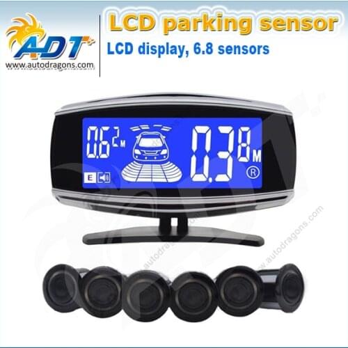 New Radar De Recul Parking/ Multi-Color With 6 Sensors Back And Front View LCD Auto Reversing Sensor System Parking Assist Kits