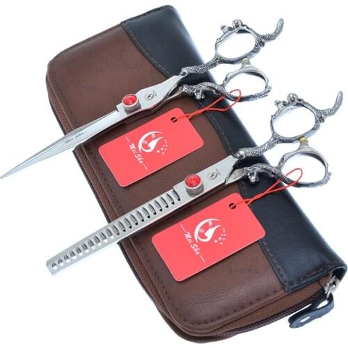 Top Quality Pet Grooming Scissors 6.0" 7.0" Dog Cutting Shears Animal Thinning Trimming Tesoura Japan 440C Pet Clippers A0164A