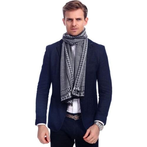 Extra warm long soft men scarf Tassel double Fine stripe plaid Scarves men winter new Fashion striped Scarf A3A18914