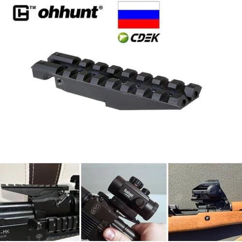 SHIP FROM Russia Ohhunt AK Rear Sight Rail Picatinny Weaver Hunting Scope Mount Standard Tactical 1913 For AK47 Low Profile