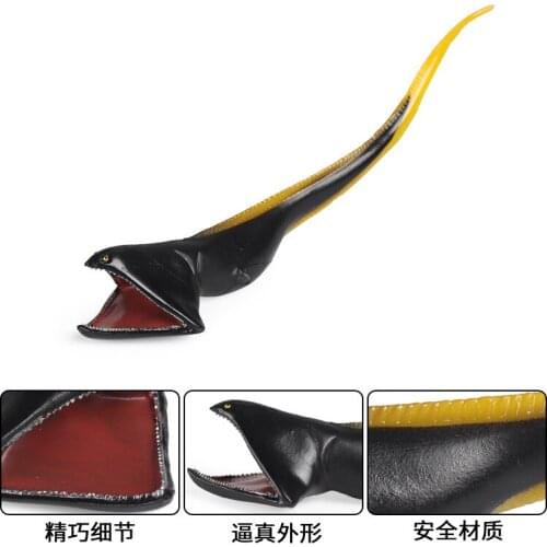 Plastic Cement Toys Engulf eel Animal Figure Collectible Toys Sea Animal Cognition Action Figures