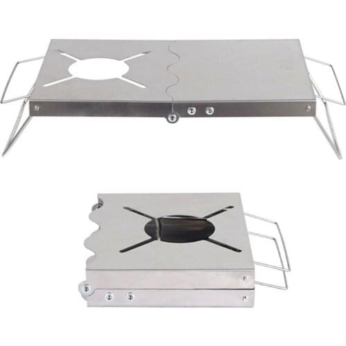 Portable Outdoor Folding Stove Table for Single Burner Multi-purpose Lightweight BBQ Foldable Barbecue Cookware