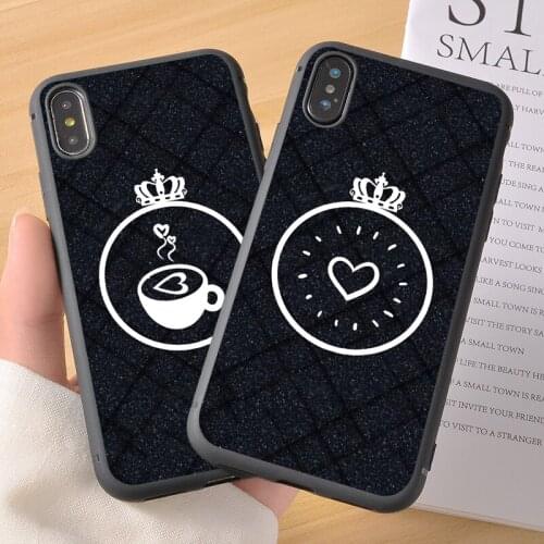 Simple Geometry Grid Phone Case For iPhone X XS Max XR 11 Pro TPU Fashion Love Coffee Funda Cover For iPhone 7 8 6 6s Plus Case