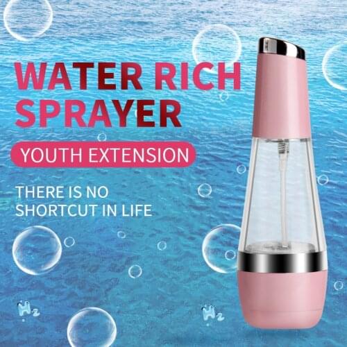 Hydrogen-rich Water Sprayer Nano-hydrin Water Hydrating Spray Bottle Beauty Hand-held Portable Spray Water Ionizer Generator