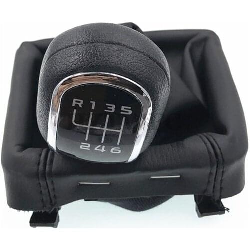 High Quality 6 Speed Car Gear Shift Knobs With Giator Leather Boot For Skoda Octavia II 09-12 YETI 09-12 Gear Knob