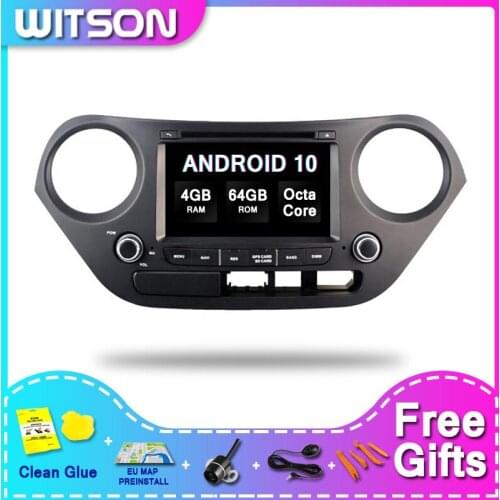 WITSON ANDROID 10.0 Android 2 Din Car DVD Gps For HYUNDAI I10 2014-2015 4GB 64GB