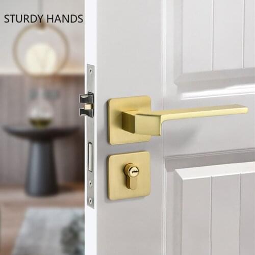 European Style Bedroom Silent Anti-theft Door Lock Home Zinc Alloy Mechanical Split Door Locks Furniture Hardware Accessories