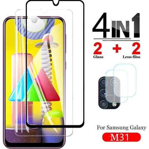Protective Glass for Samsung Galaxy m31 Screen Protectors Tempered Glass for Galaxy m31 Safety Glass Camera Lens M315F Film