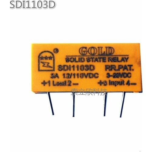 1pcs New Small Pcb Solid State Relay Sdi1103d Direct Plug-in Dc Ssr Dc Controlled Dc 3a