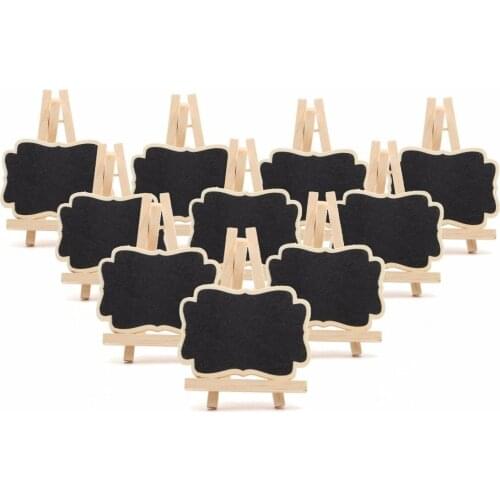 10Pcs Wooden Blackboard Message Board Chalkboard Table Number Wedding Party Decor Wedding Party Supplies