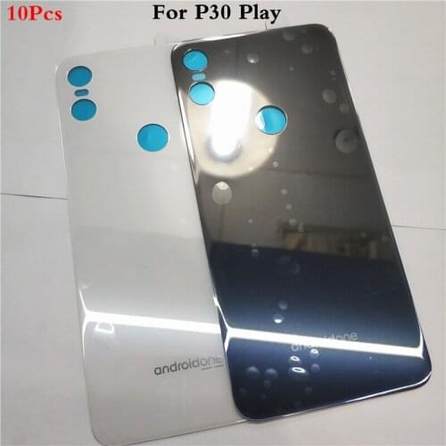 10Pcs/lot For Motorola Moto One P30 play XT1941 Back Glass Housing+Adhesive Rear Crystal Panel Plate Battery Cover Lid Shell