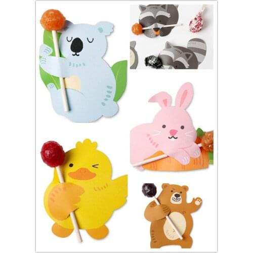 100 bags Candy Lollipop Decoration Gift Cute Card Birthday Party For Kids Wedding Decor