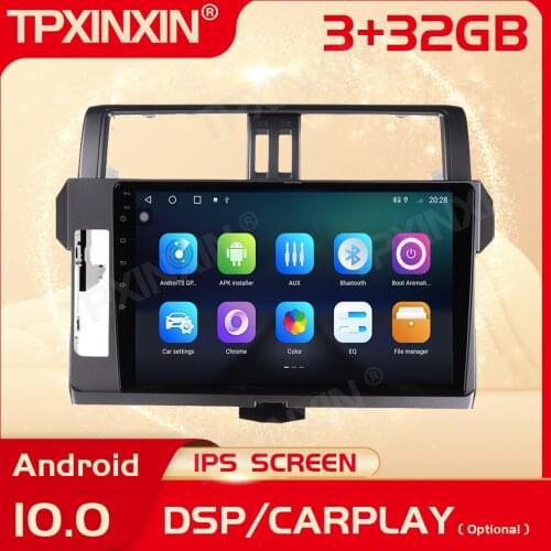 2 Din Carplay Android Radio Receiver Multimedia Stereo For Toyota Prado 2014 2015 2016 2017 GPS Navigation BT Recorder Head Unit