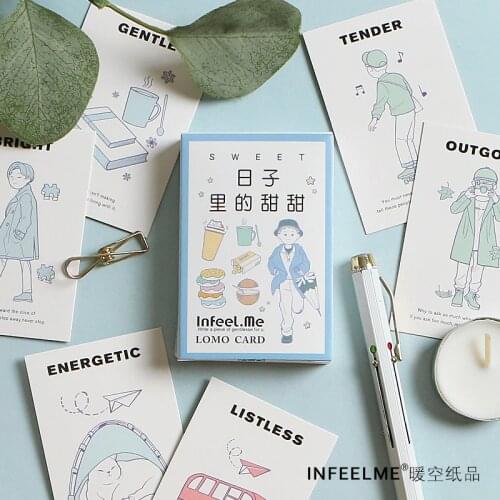 28 Sheets/Set Sweet Days Life Lomo Card Mini Postcard Creative Birthday Greeting Card Message Card