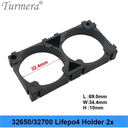 32650 32700 33140 Lifepo4 Battery Bracket Holder 2X Safety Anti Vibration Plastic Case Assembled in Battery Pack Series Turmera