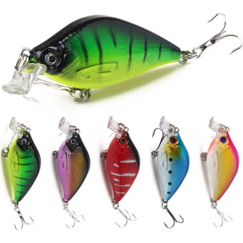 6.5cm 8.4g Artificial Bait Fishing Lures 3d Fish Eyes Hard Plastic Laser Crank Bait Carp Pike Lure Fishing