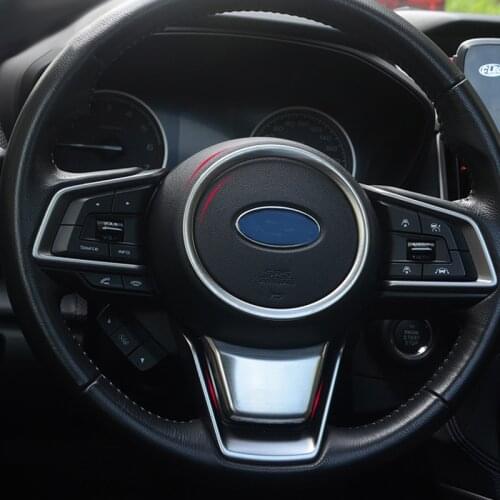Car Steering Wheel Circle Sequins Stickers Ring Interior Trim For Subaru Forester 2019-21 XV Outback 2018-21 Car Accessories