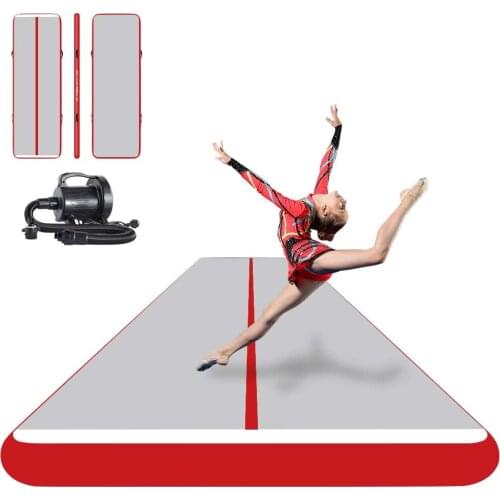 Free Shipping 10*2*0.2m Inflatable Air Track Tumbling Mat With Pump for Home Use Gymnastics Training on Beach/Park/Water