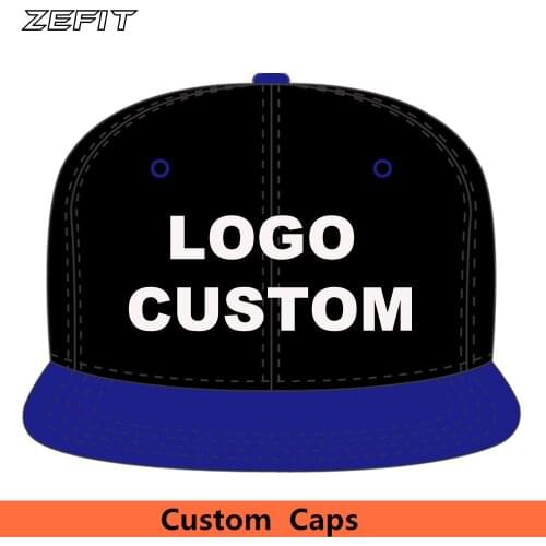 Custom Baseball Caps Two-Tone Acrylic Customize 6 Panels OEM Raised Embroidery 3D Printing Logo Flat Brim Tennis Adult Kids Hats