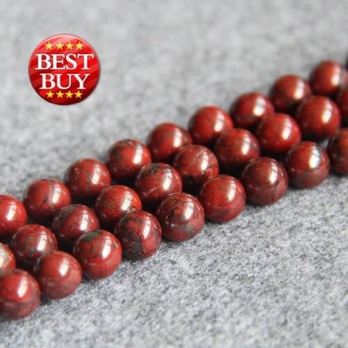 New For Necklace&Bracelet 10mm Multicolor Natural Beads DIY Beads Chalcedony 15inch Dark Red Bloodstone Jewelry Making Design