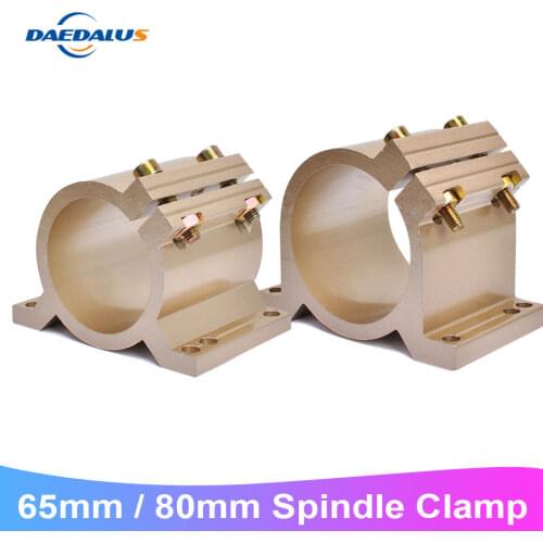 Daedalus CNC 65mm 80mm Spindle Fixture Clamp Aluminium Mounting Bracket For 0.8kw 1.5kw 2.2kw CNC Spindle