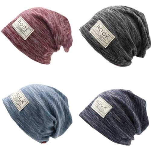 D0LF Double-layer Plus Fleece Cotton Hat Unisex Beanie Hat Knit Rock Logo Casual Mens Lined Knit Warm Thick Hat