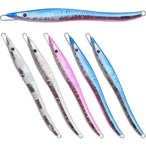 FUNADAIKO 5pcs/lot slow jigging lure fishing jig metal jig slow Jig speed long lures fishing lures 110g 130g 150g fishing tackle