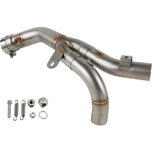 Stainless Steel Motorcycle Muffler De-cat Exhaust Mid Pipe For YAMAHA YZF-R1 2009-2014 2013 2012 2011
