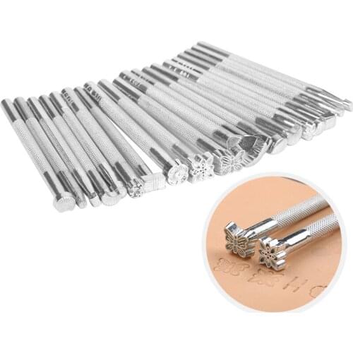 LMDZ Leather Stamping Printing Tools Saddle Making Tools IY Carving Printing Tool Craft Stamping Solid Metal Printinting Tool
