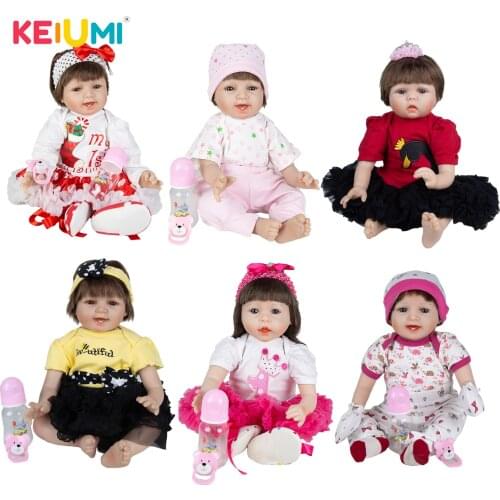 KEIUMI 55Cm Reborn Baby Doll Clearance Dress Up Soft Touch Cloth Body Vinyl For Kid Playmate Children Birthday Gift