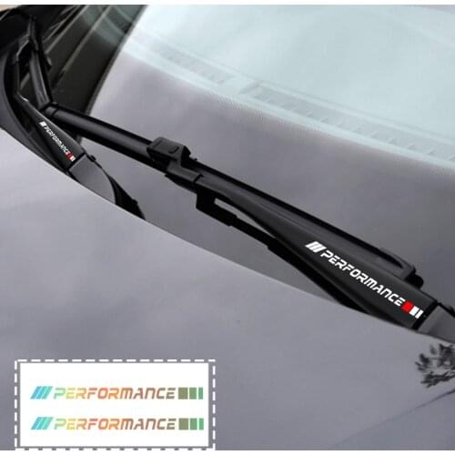 2PCS Car Window Wiper Laser Stickers Emblem For BMW 1 3 4 5 7 Series Performance X1 X3 X4 X5 X6 F15 F16 F18 F10 F25 Accessories