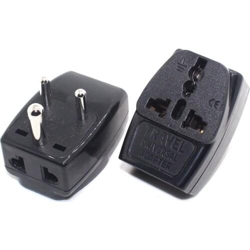 Small South Africa Type D Travel Adapter With 3 Power Outlet Universal UK US AU Wall Socket To India Sri Lanka Power Plug Conver