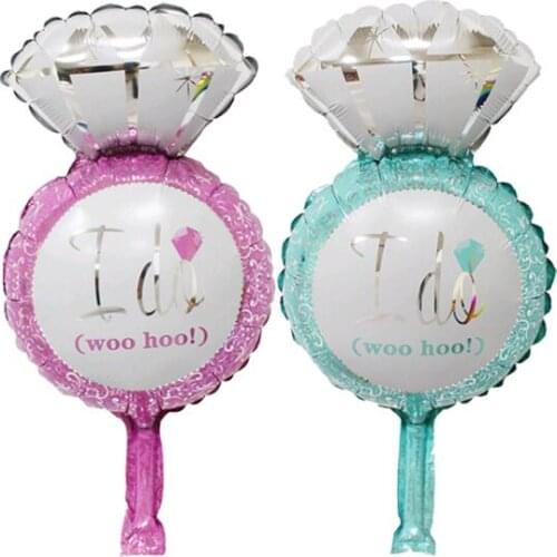 Mini Birthday Party Decorations kids Foil Balloons ring i do pink blue Party Supplies Wedding/Halloween/Christmas