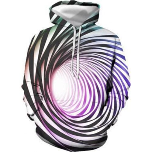 2020 Spring Men Checkered Swirl Printed Loose Long Sleeve Pullover Hoodies Sweatshirt Tops Male Casual Hoodies