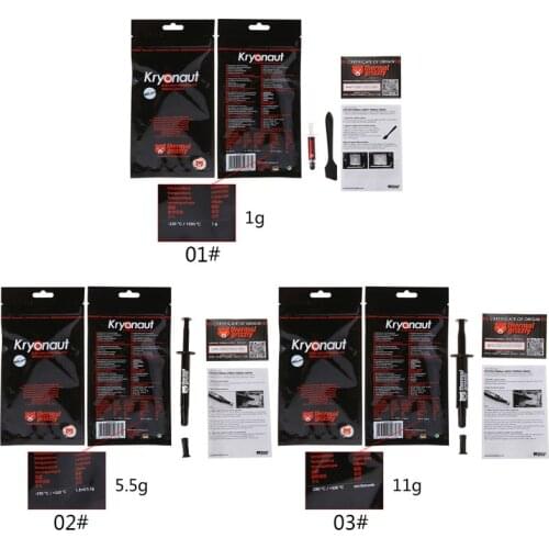 New Thermal Grizzly Kryonaut CPU Processor Heatsink Fan Thermal Compound Cooling 12.5 W/mk Thermal Grease/Cooler Paste
