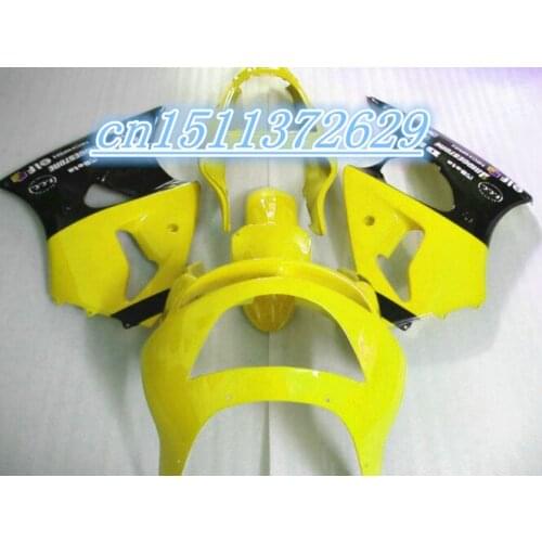 Dor-ABS yellow black For KAWASAKI ZX9R NINJA 2002-2003 Body ZX-9R ZX 9R 02 03 ZX9 R 2002 2003 Fairing Kit D