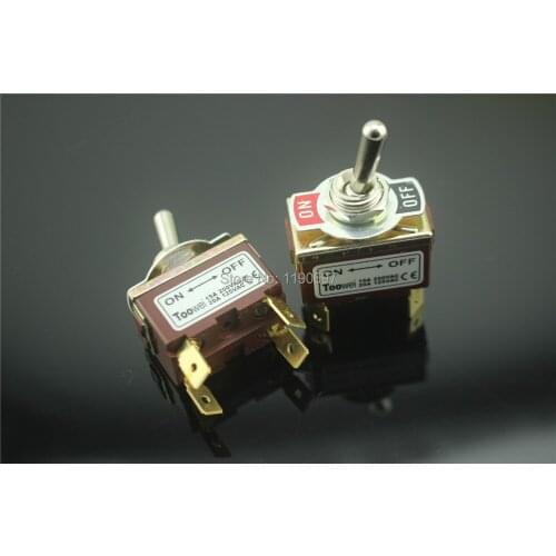 Toowei Switch Toggle Switch 4pins ON-OFF Solder Terminal 15A 250VAC 20A 125VAC 2Piece Free Shipping