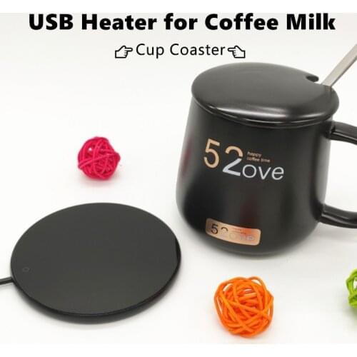 USB Cup Heater Warmer With Indicator Light And Switch 55℃ Mug Heater Pad Portable Coffee Warmer For Home Office