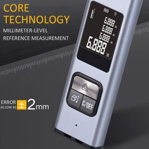 Portable Mini USB Rechargeable Digital Metal Distance Meter Rangefinder 40M High Accuracy Handheld Range Finder