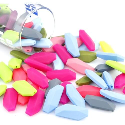 Infant Baby Teether Teething Handmaking DIY Pendant Willow leaves Shape For BPA Food Grade Silicone Beads For Chewable Toys