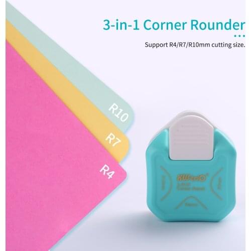 R4 R7 R10 3 In 1 Corner Rounder Paper Punches Border Punch Round Corner Paper Cutter Card Scrapbooking for DIY Handmade Crafts