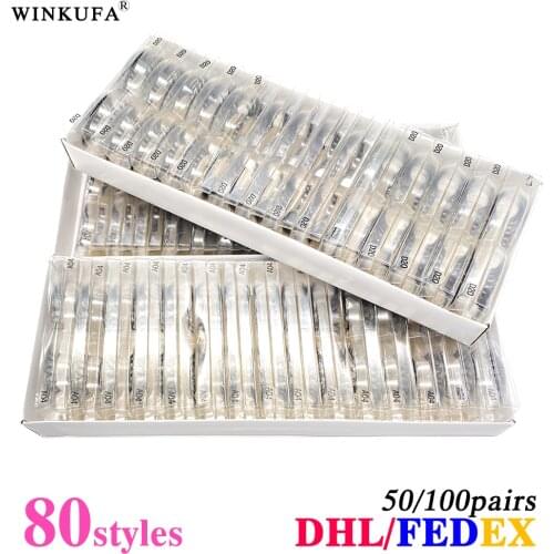 50/100 Pairs 3D/6D Fox Eyelashes Without Box Makeup Tools Mink Hair Free Eyelash Brush More False Eye Lashes Wholesale