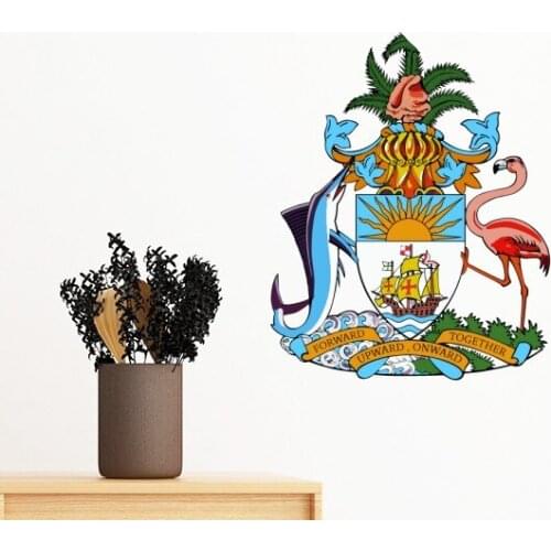 Nassau Bahamas National Emblem Removable Wall Sticker Art Decals Mural DIY Wallpaper for Room Decal
