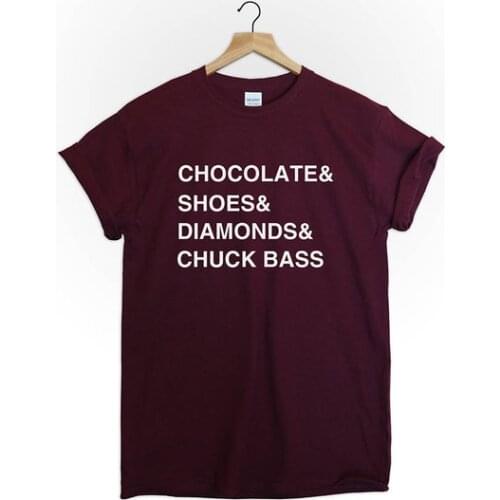 Chocolate and shoes and diamonds and chuck bass gossip girlstv series westwickchuck tshirt shirt tee top cute tumblr-D955
