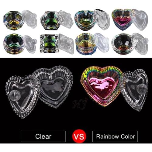 Nail Dappen Dish with Lid Glass Dapping Dish Nail Crystal Bowl for Both Professional Nail Salon and Home Use