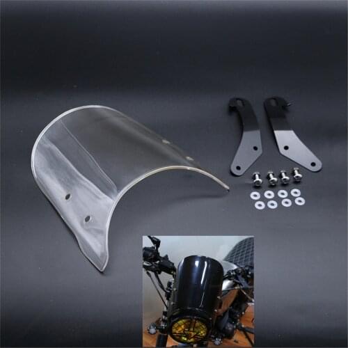 Universal Pare-Brise Suits 7"Round Headlights Motorcycle Windshield For YAMAHA XJR 1300/XJR 1200/XJ 600S/XJ 400 Diversion