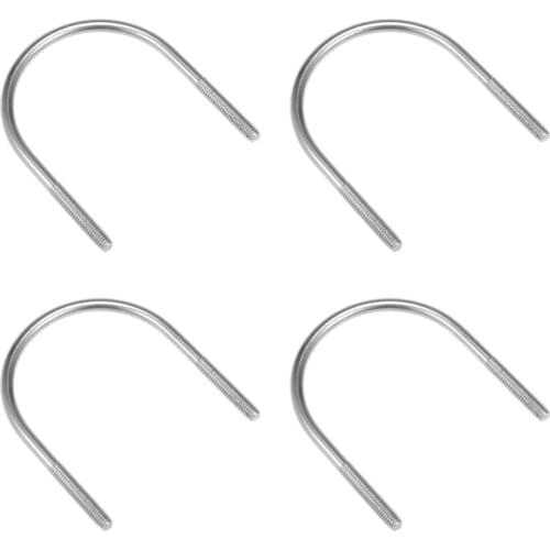 Uxcell 4pcs/lot U Type Bolt Round Bend U-Bolt M6 304 Stainless Steel U-Bolt Fastener For 60Mm Pipe Diameter High Quality New