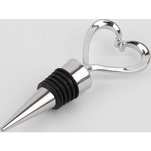 Heart Shaped Red Wine Champagne Wine Bottle Stopper Valentines Wedding Party Gifts Set Wine Stopper Home Kitchen Bar Accessories